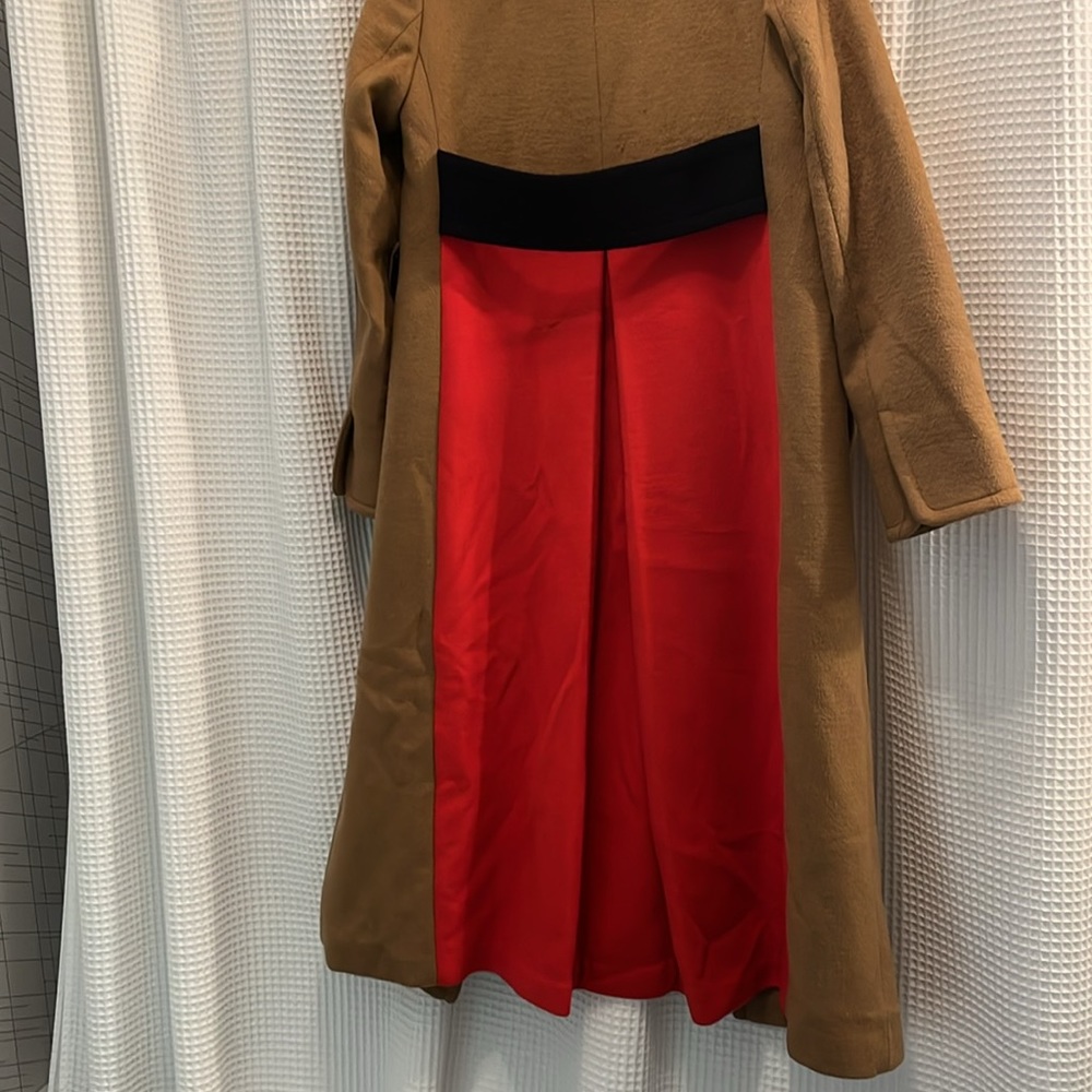 Boden Camel Wool Blend Color Block Coat